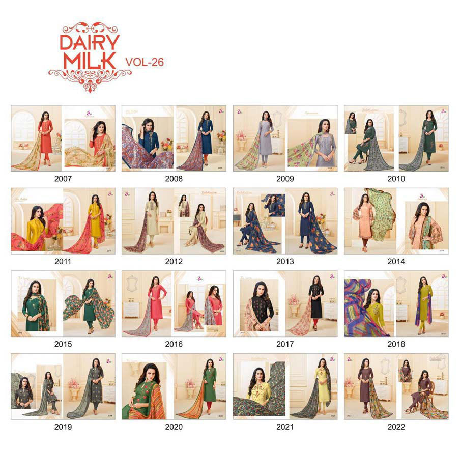 Dairy Milk Vol-26 Angroop Plus Chanderi Cotton Dresses Dairy Milk Vol-26 Angroop Plus Chanderi Cotton Dresses